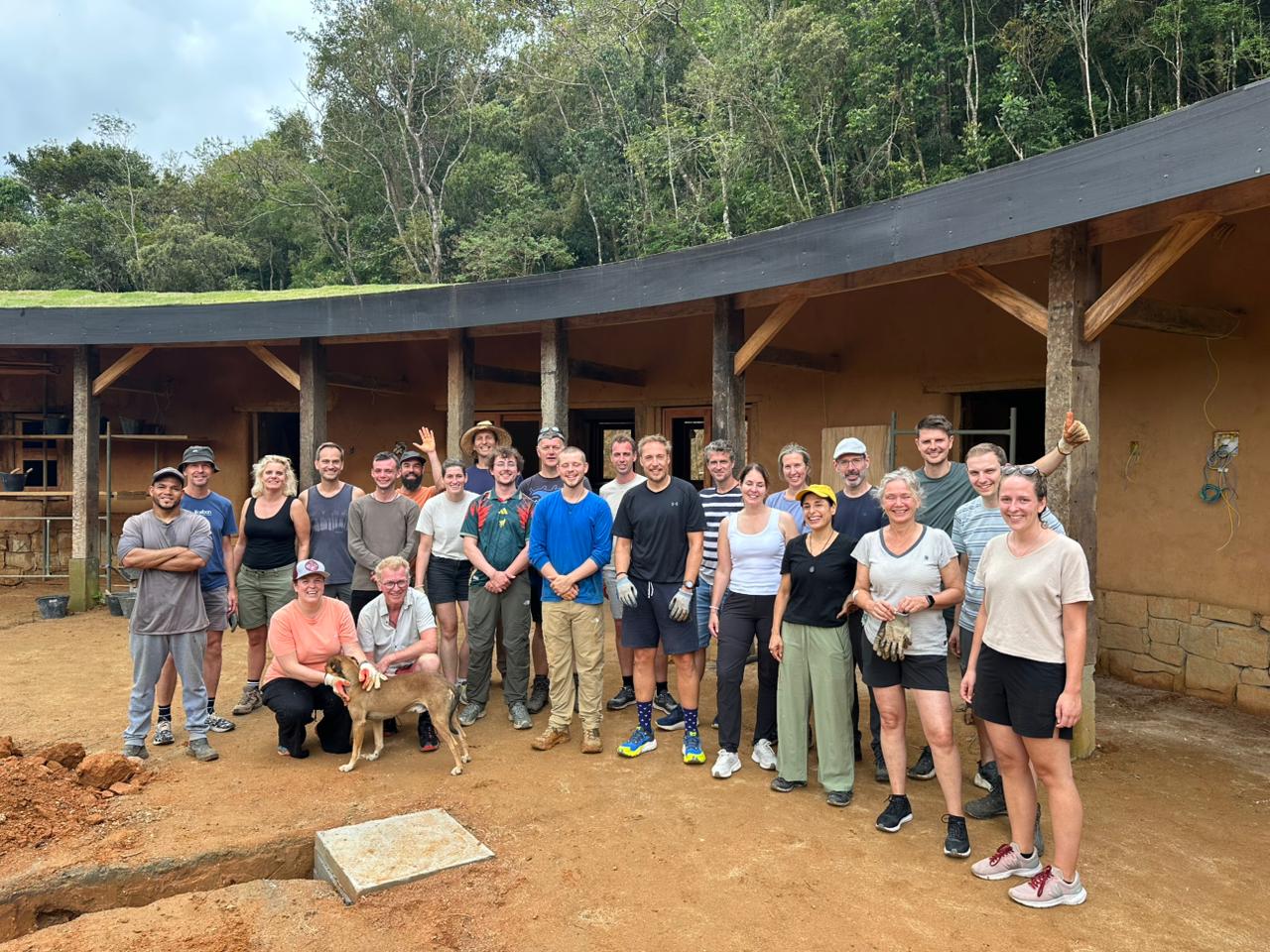 Group of Dutch teachers visiting the Ecolibrium project at Eco Caminhos