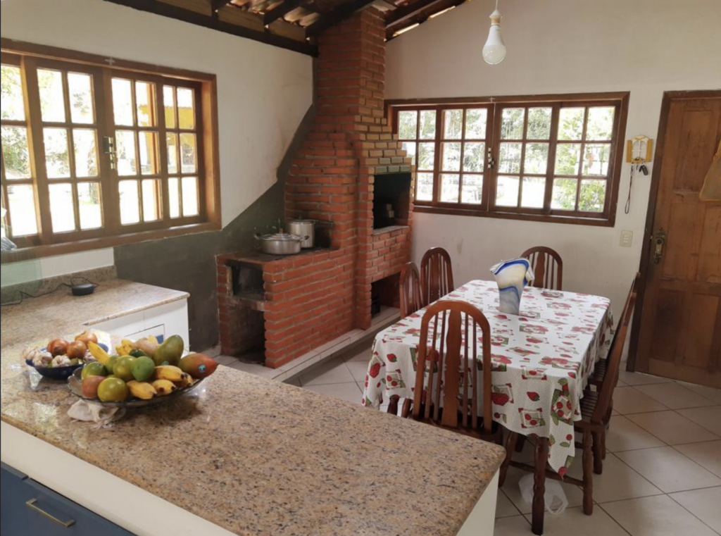 **Alt text:** Dining room in a volunteer house at an eco farm.