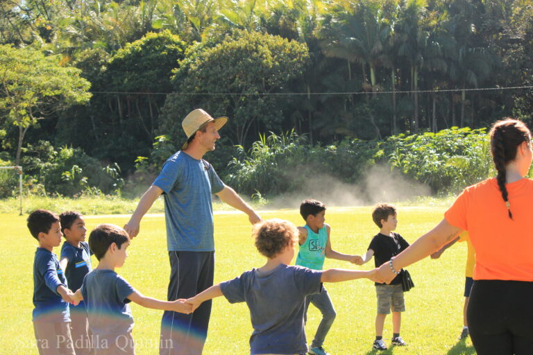 Children Playing with Volunteers in Brazil