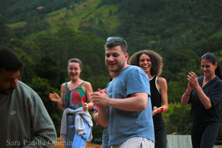Volunteers Singing and Dancing at Eco Farm Brazil