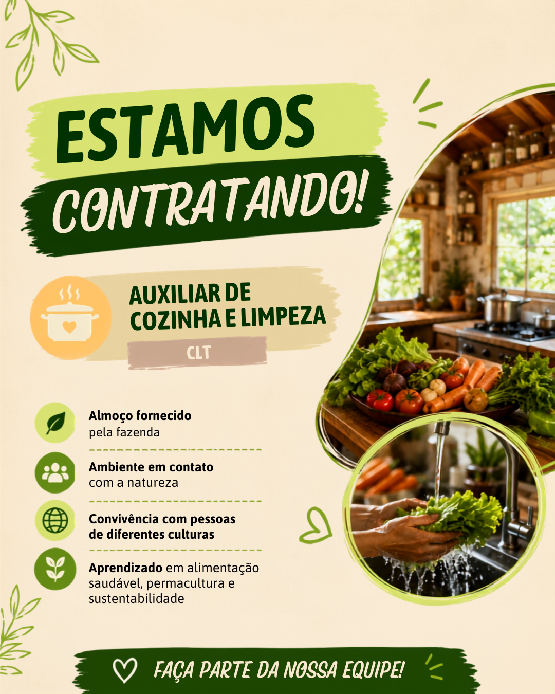 Anuncios vaga cozinha Ana