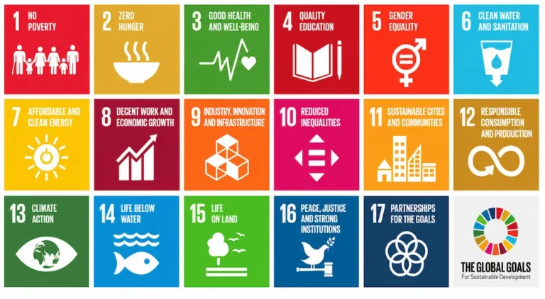 Sustainable Development Goals that inspire Eco Caminhos' environmental and social initiatives.